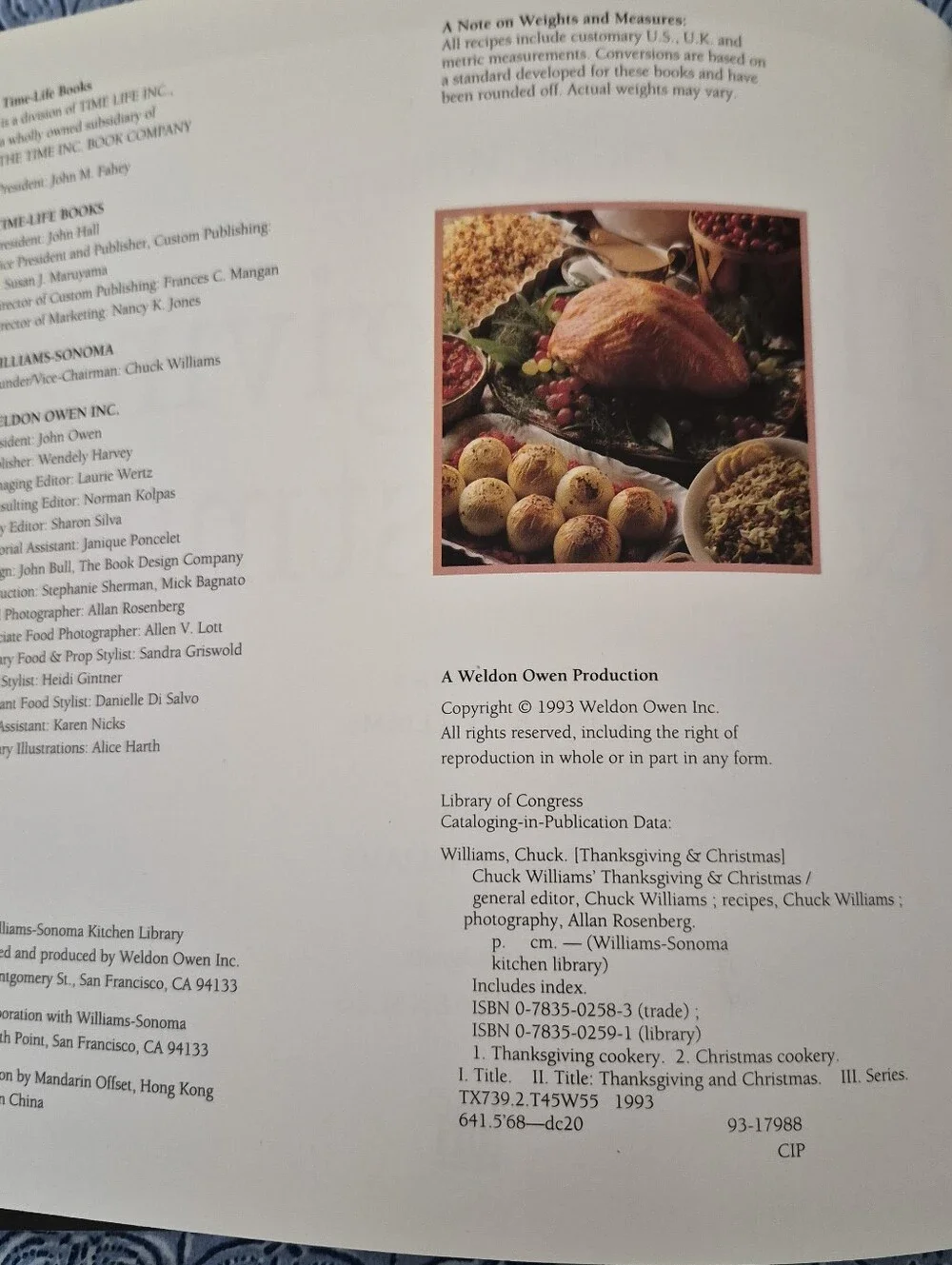 Williams Sonoma Thanksgiving & Christmas Cookbook - Black and Yellow Cover